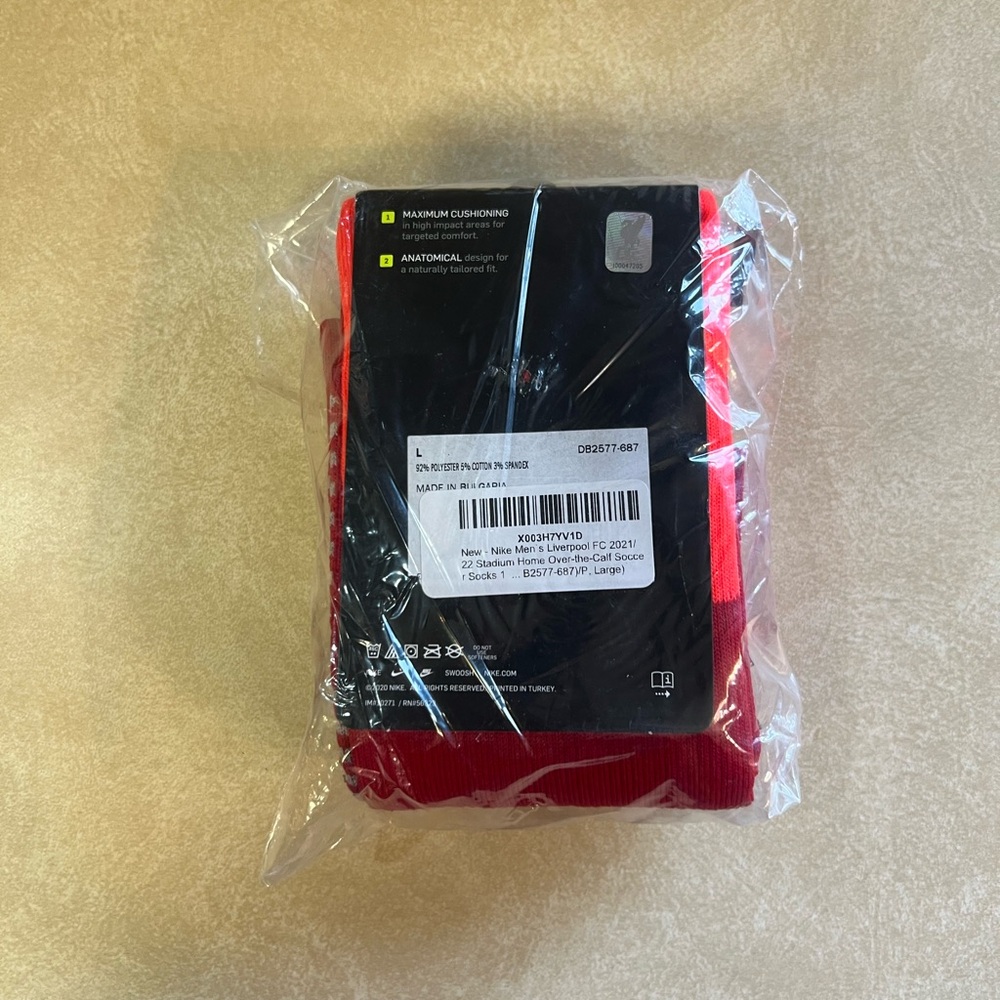 Liverpool soccer long socks, brand new in package